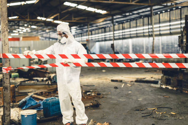 Professional Biohazard Cleanup technician working in Johnson City, NY